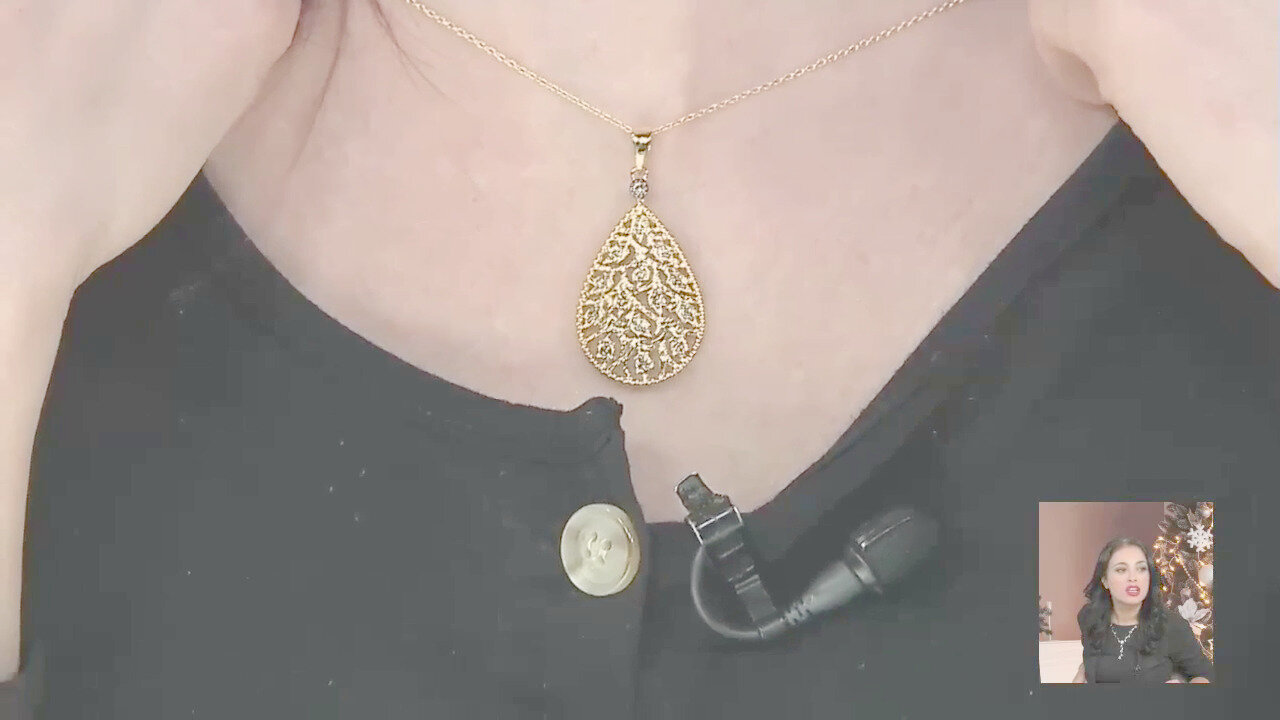 Video Collana in argento con Diamante Cioccolato I2
