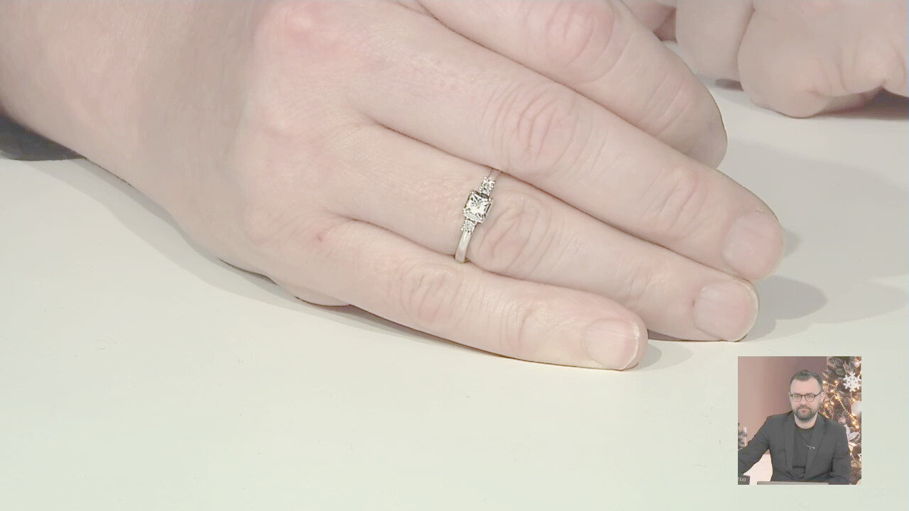 Video Anello in argento con Diamante I2 (J)