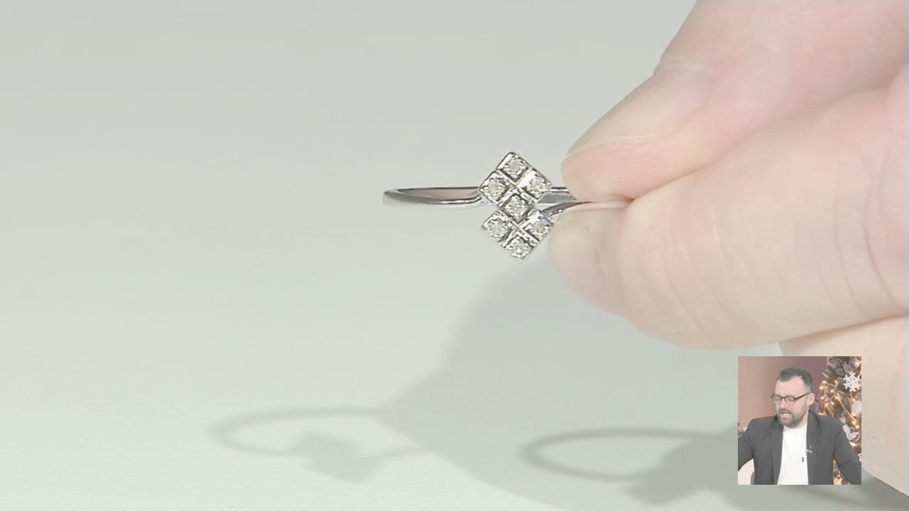 Video Anello in argento con Diamante I2 (I)