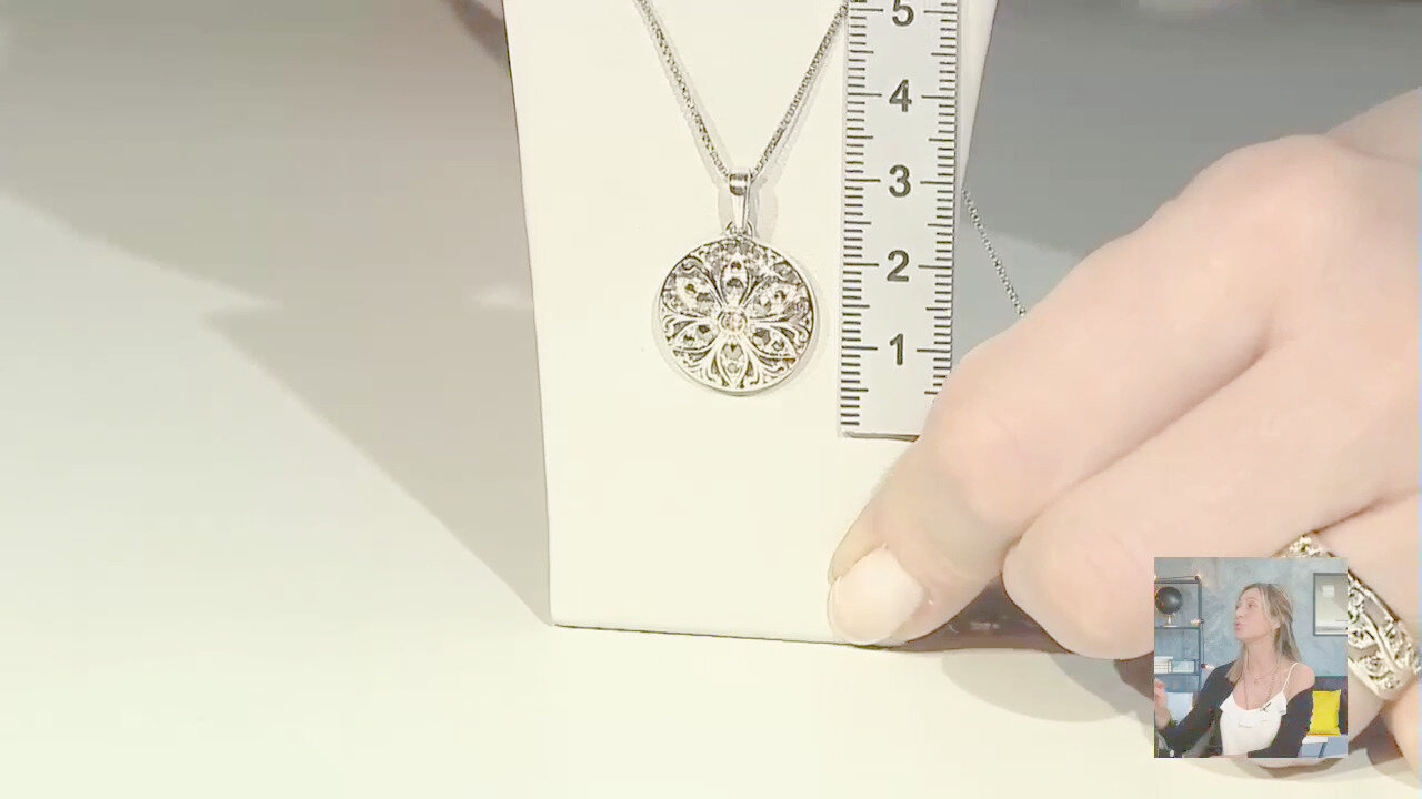 Video Ciondolo in argento con Diamante Rose de France SI1 di Argyle (Annette classic)