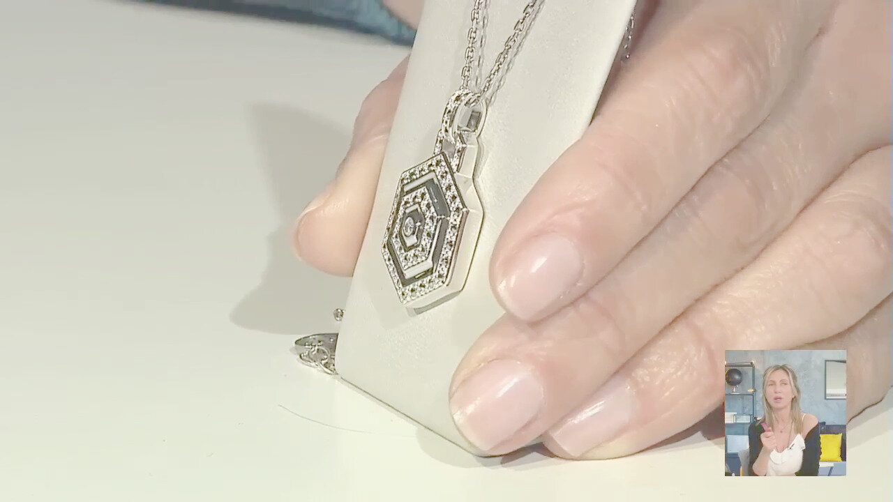 Video Ciondolo in argento con Diamante I2 (J) (Annette classic)