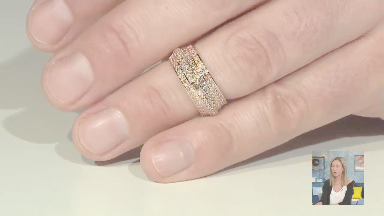 Video Anello in oro con Diamante Rose de France SI1 di Argyle (Annette)