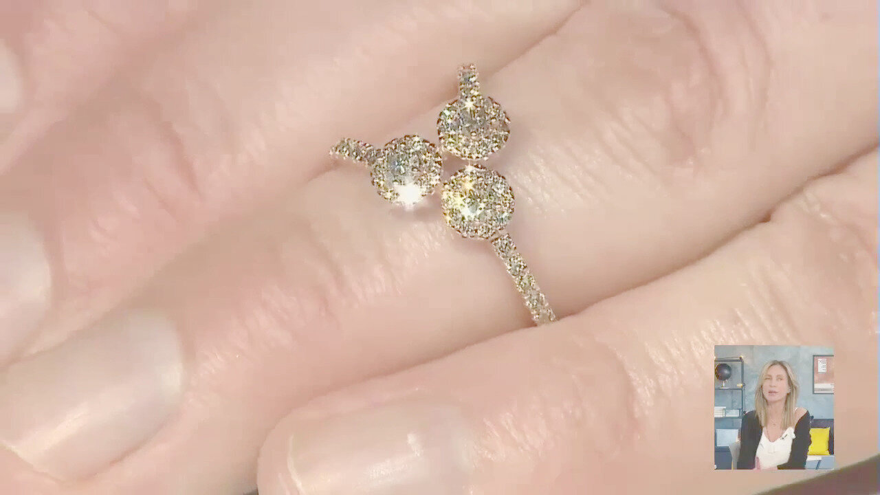 Video Anello in oro con Diamante Rose de France SI1 di Argyle (Annette)