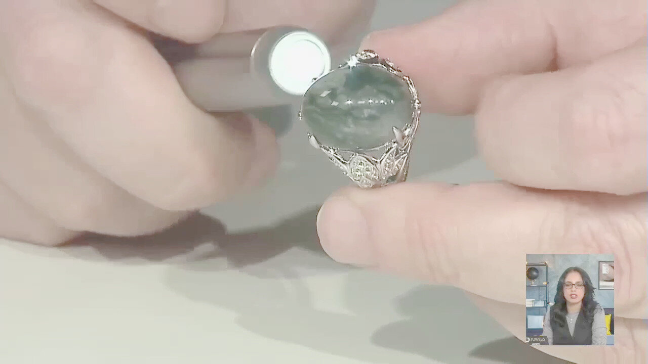 Video Anello in argento con Agata Muschiata