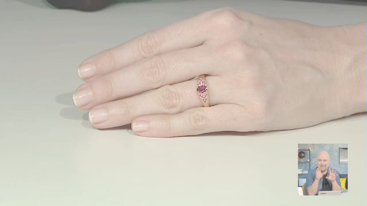 Video Anello in oro con Rubellite