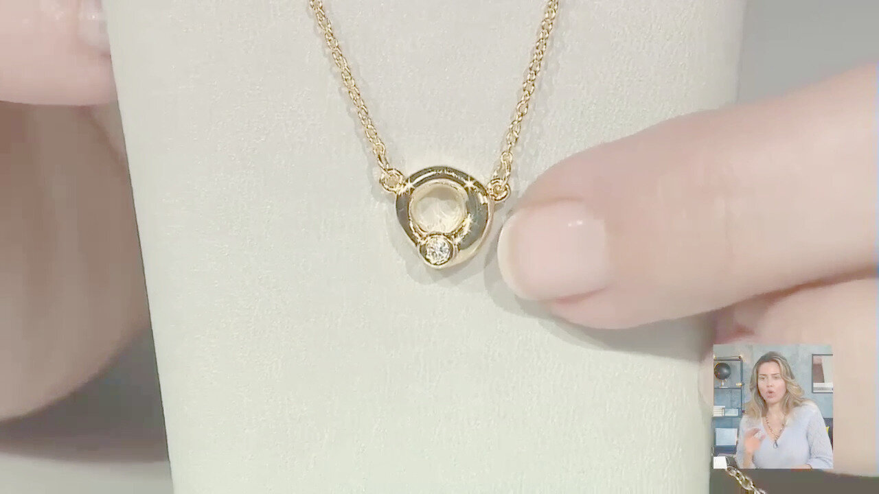 Video Collana in argento con Diamante I2 (H)