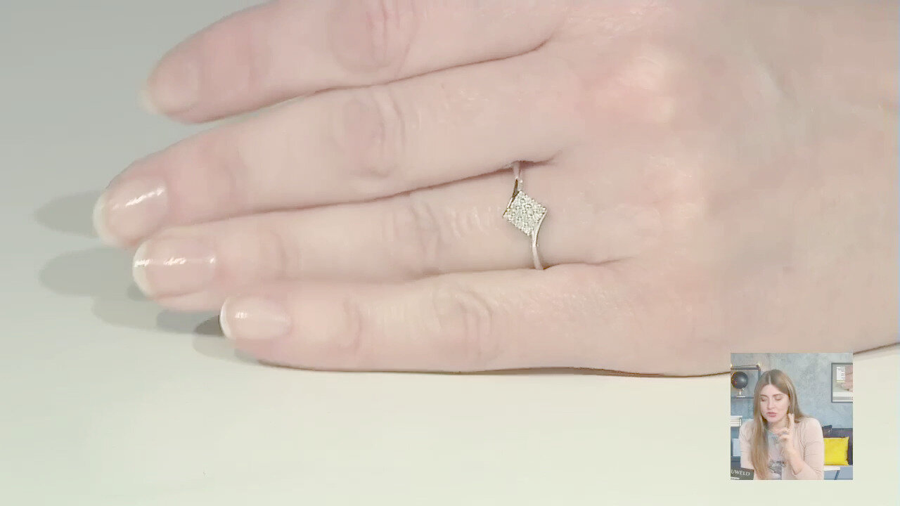 Video Anello in argento con Diamante I2 (I)