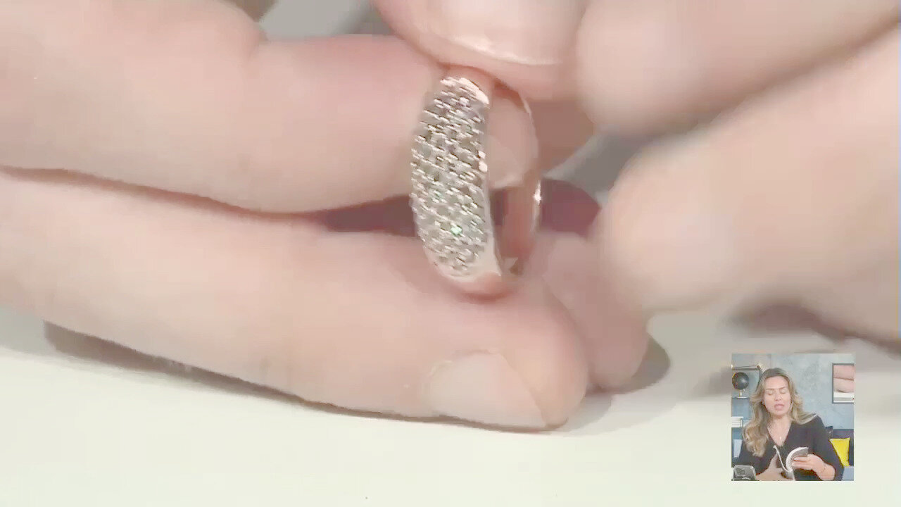 Video Anello in argento con Diamante Fancy