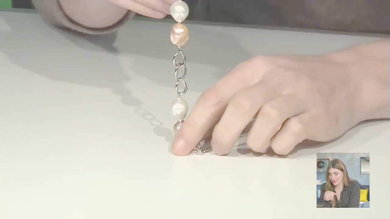 Video Bracciale in argento con Perla Ming (TPC)