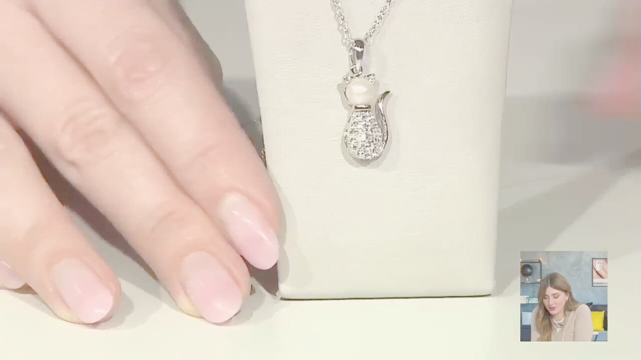 Video Collana in argento con Perla di Acqua Dolce