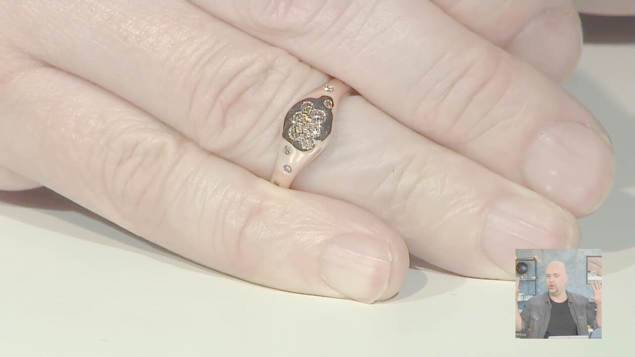 Video Anello in oro con Diamante Rose de France SI1 di Argyle (Annette)