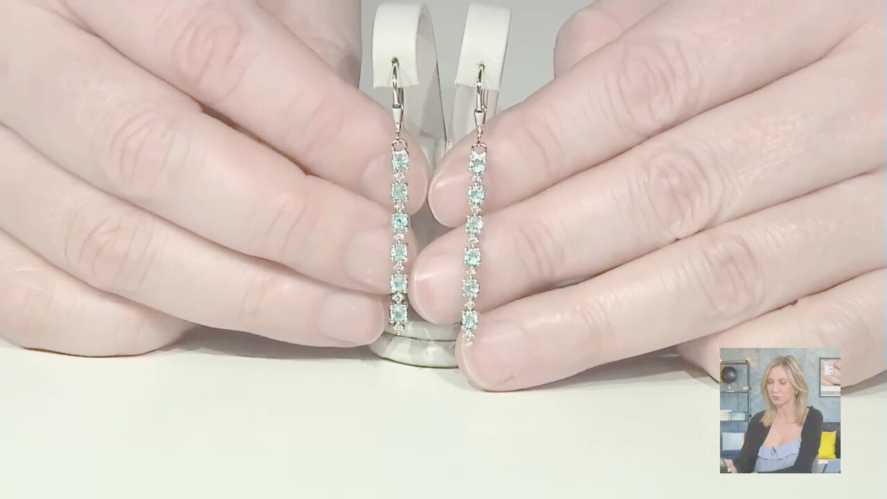 Video Orecchini in argento con Apatite Blu