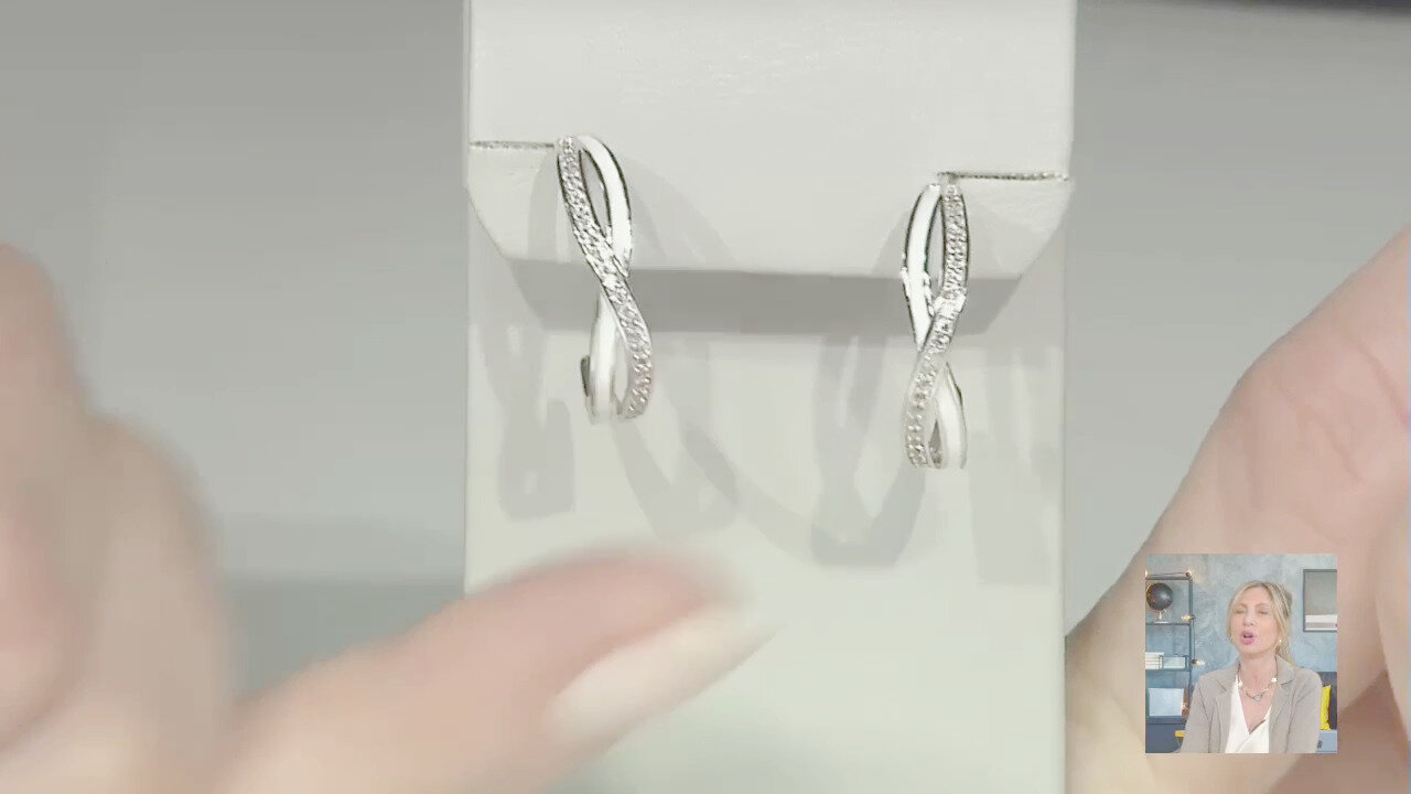 Video Orecchini in argento con Topazio Bianco