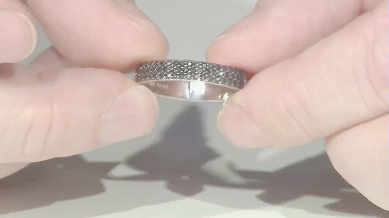 Video Anello in argento con Spinello Nero
