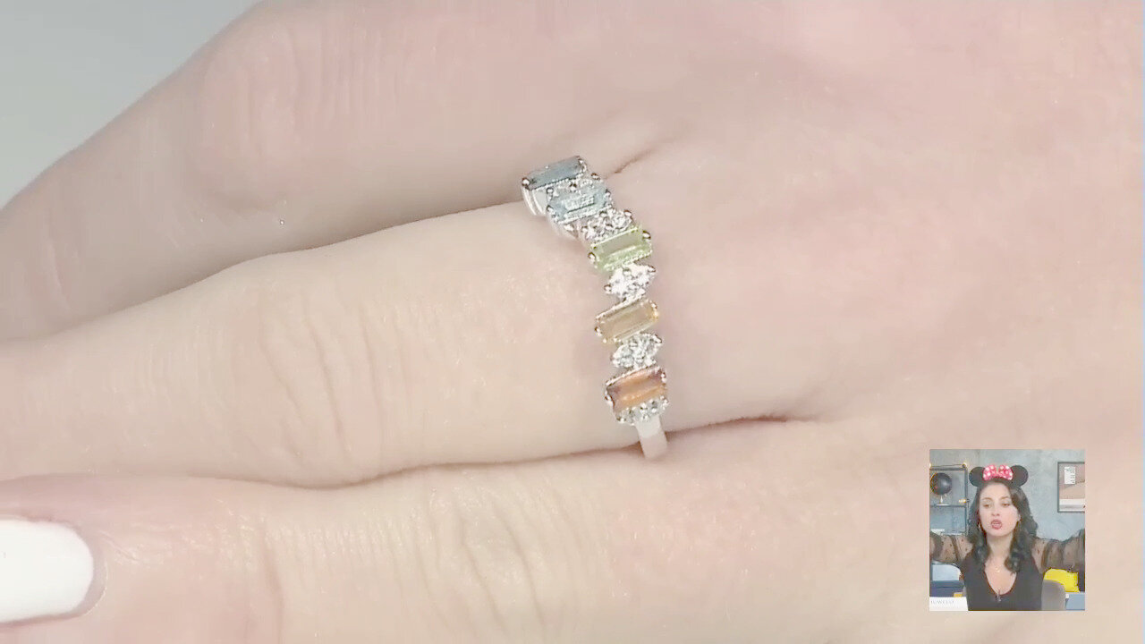 Video Anello in argento con Topazio Blu Londra