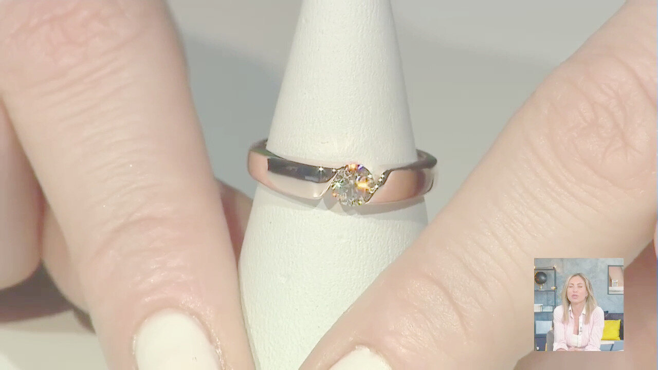 Video Anello in oro con Diamante Rose de France VS1 di Argyle (Annette)