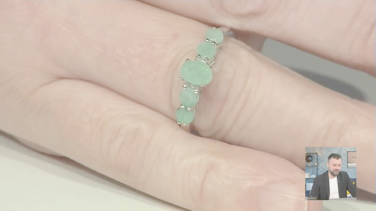 Video Anello in argento con Smeraldo Brasiliano