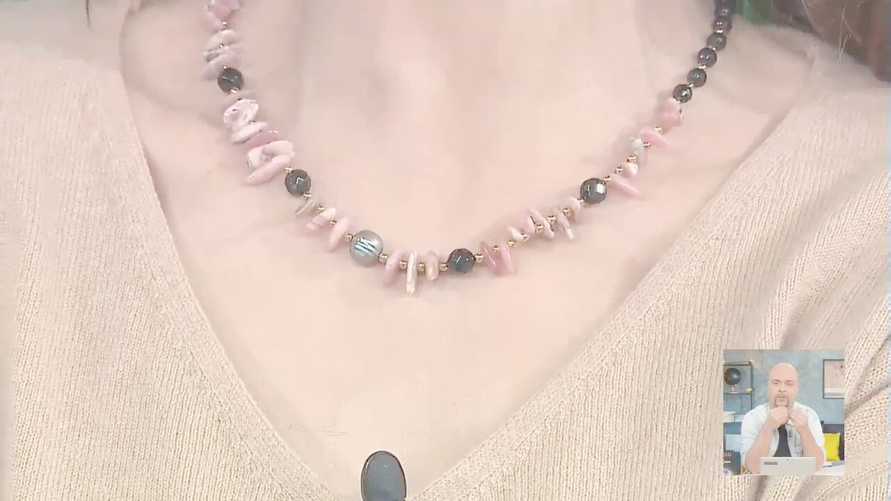 Video Collana in argento con Perla Nera di Acqua Dolce (Riya)