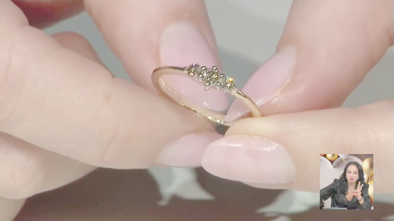 Video Anello in oro con Diamante Champagne SI2