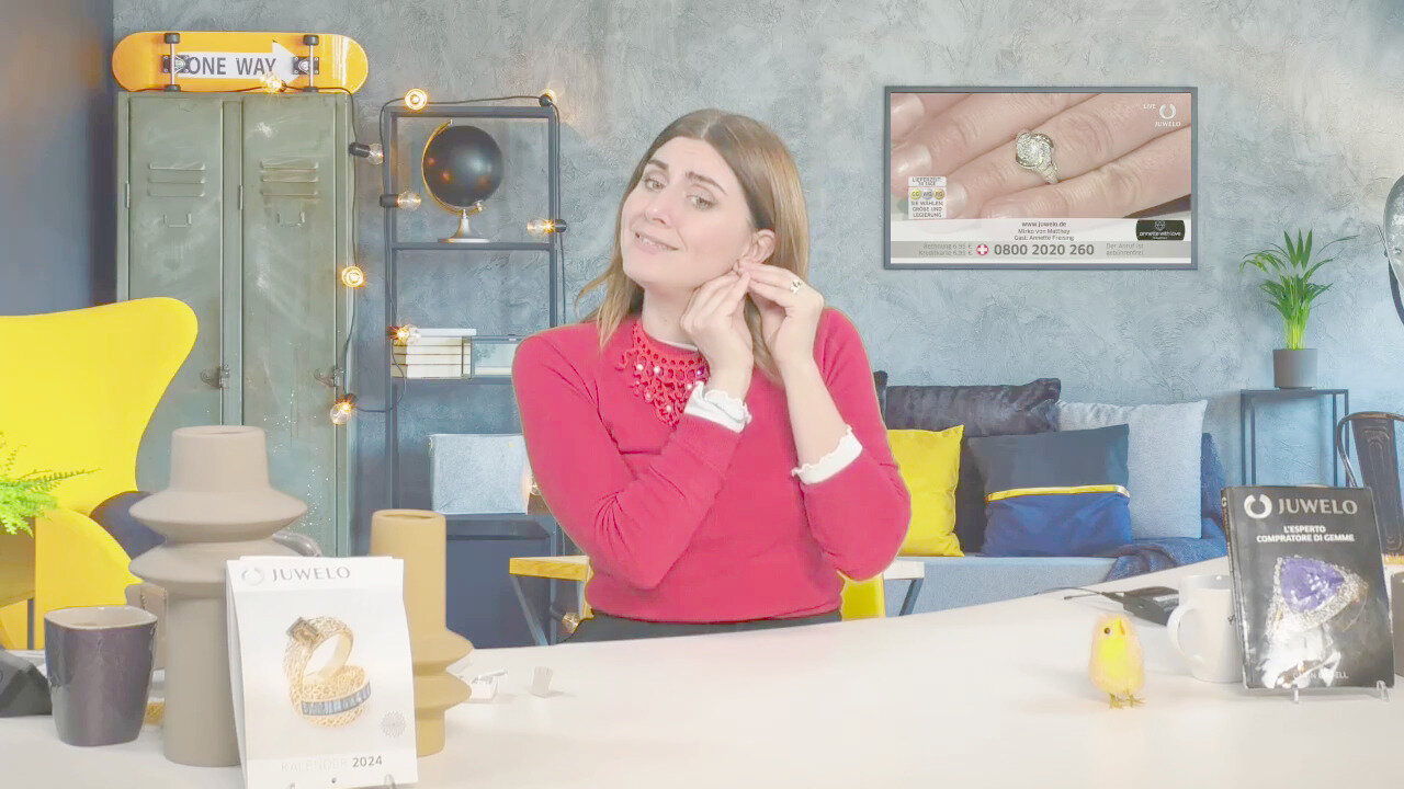 Video Anello in oro con Diamante SI1 (G) (Annette)
