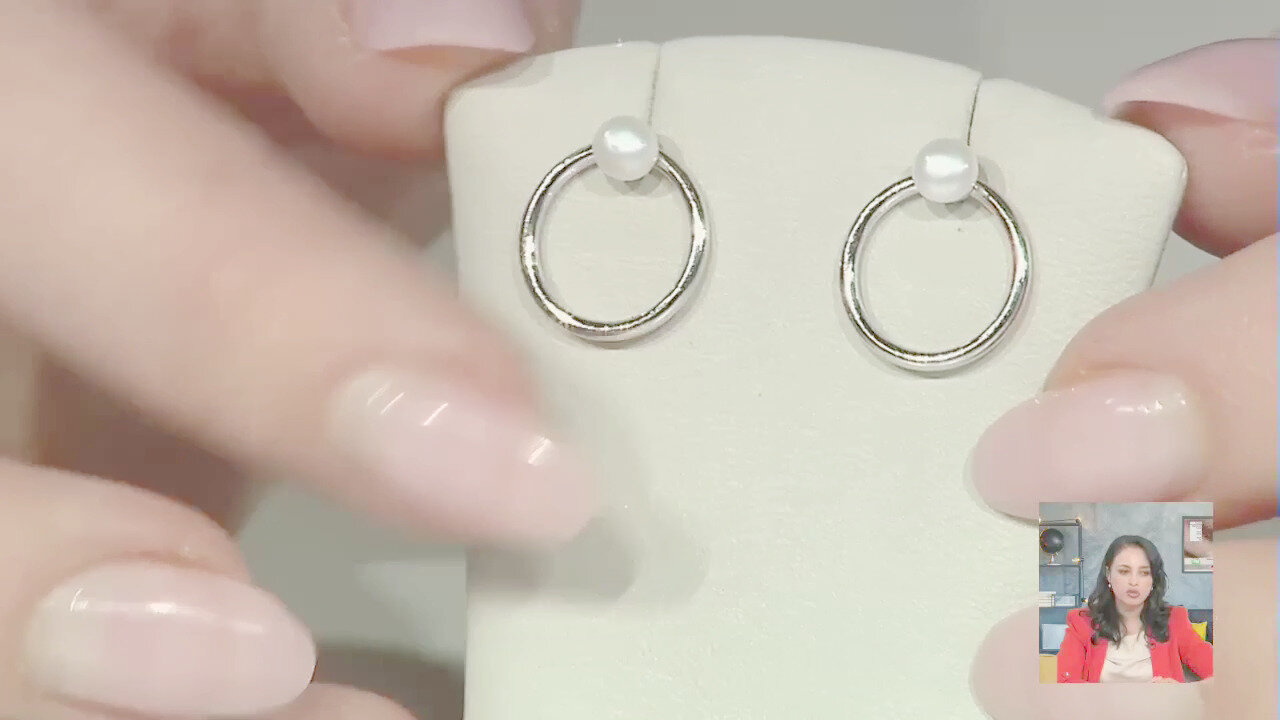 Video Orecchini in argento con Perla di Acqua Dolce (Joias do Paraíso)