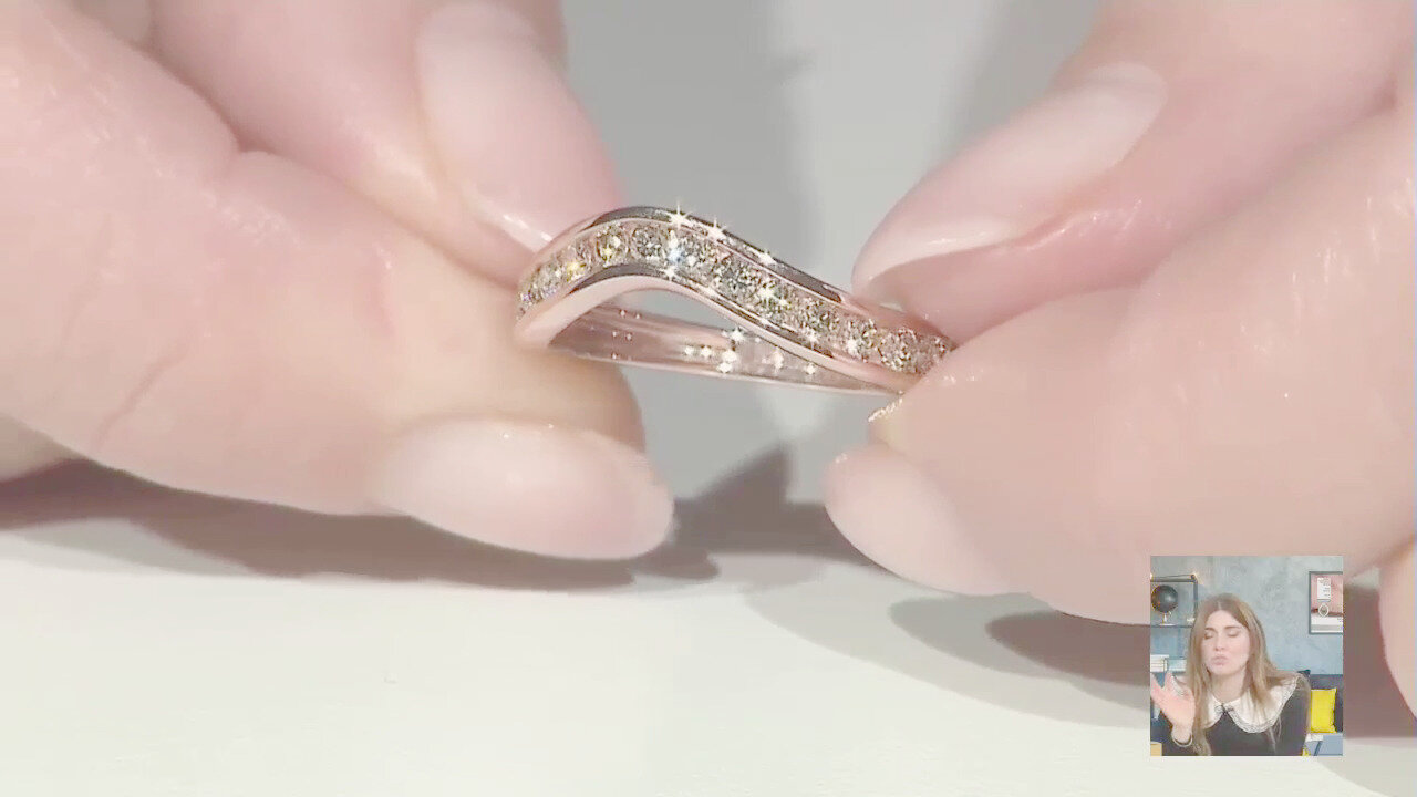 Video Anello in oro con Diamante Rose de France SI1 di Argyle (Annette)