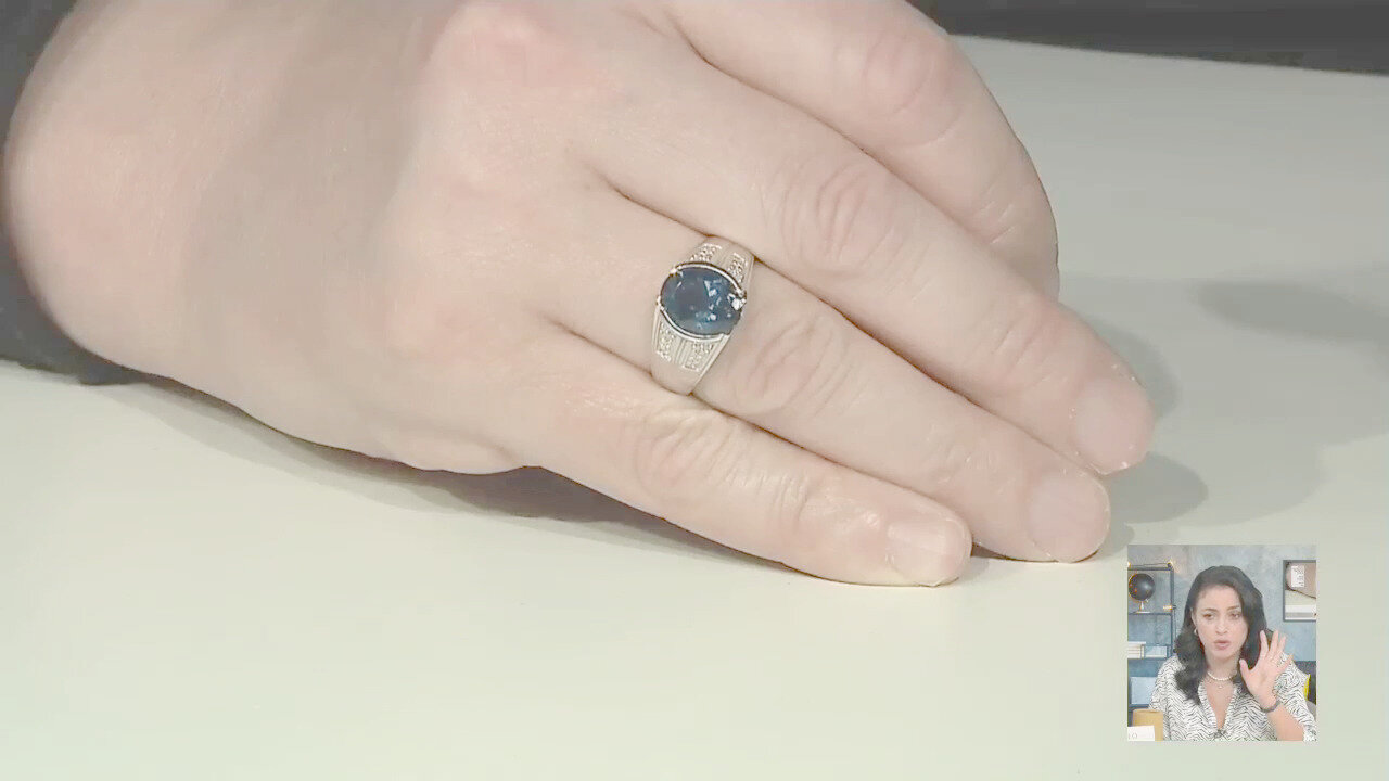 Video Anello in argento con Topazio Blu Londra