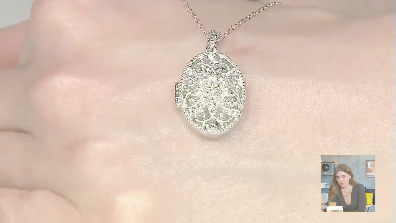 Video Collana in argento con Topazio Bianco