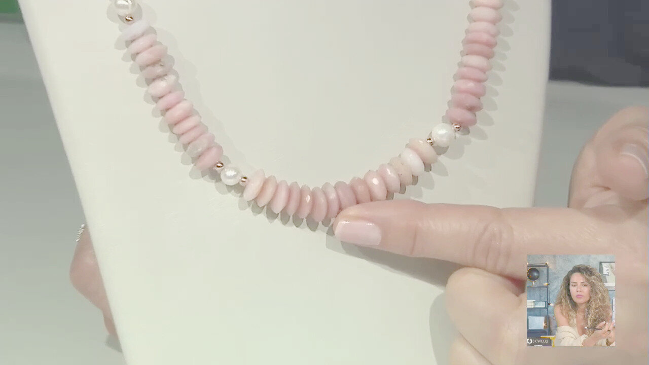 Video Collana in argento con Opale Rosa (Riya)