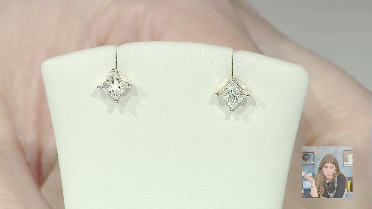 Video Anello in argento con Diamante Rose de France SI1 di Argyle (Annette)
