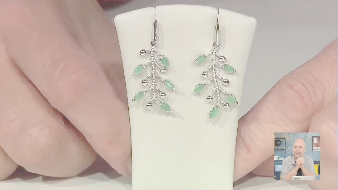 Video Orecchini in argento con Smeraldo Socoto