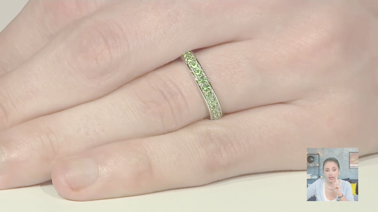 Video Anello in argento con Tsavorite della Tanzania