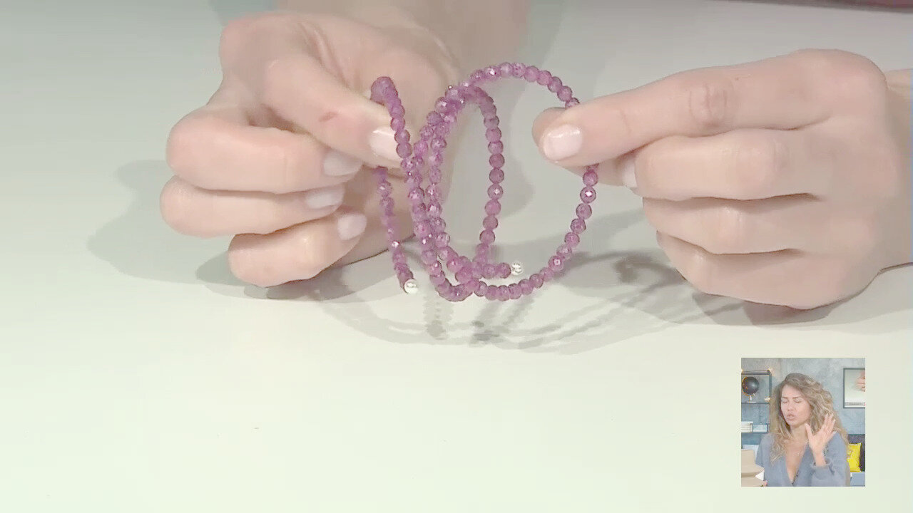 Video Bracciale in acciaio con Rubino Mozambico (Riya)