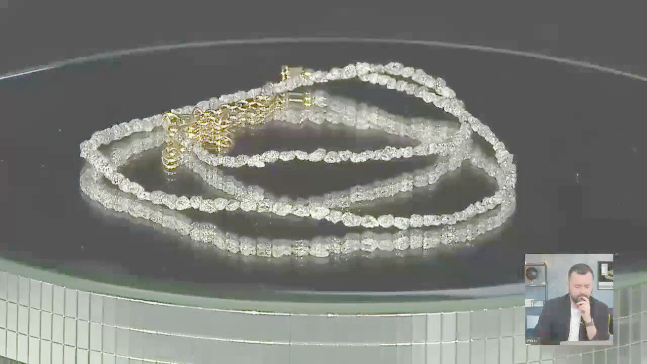 Video Collana in argento con Diamante Color Argento
