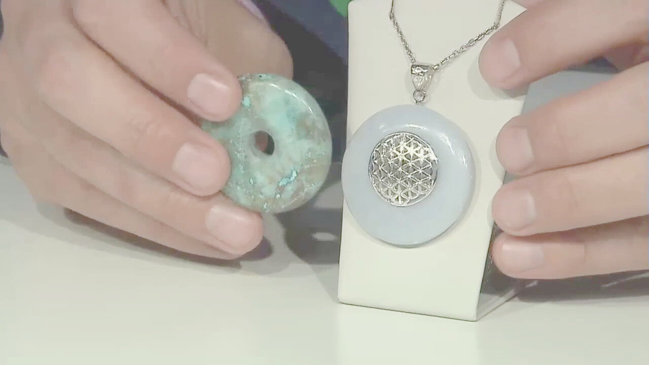 Video Ciondolo in argento con Crisocolla