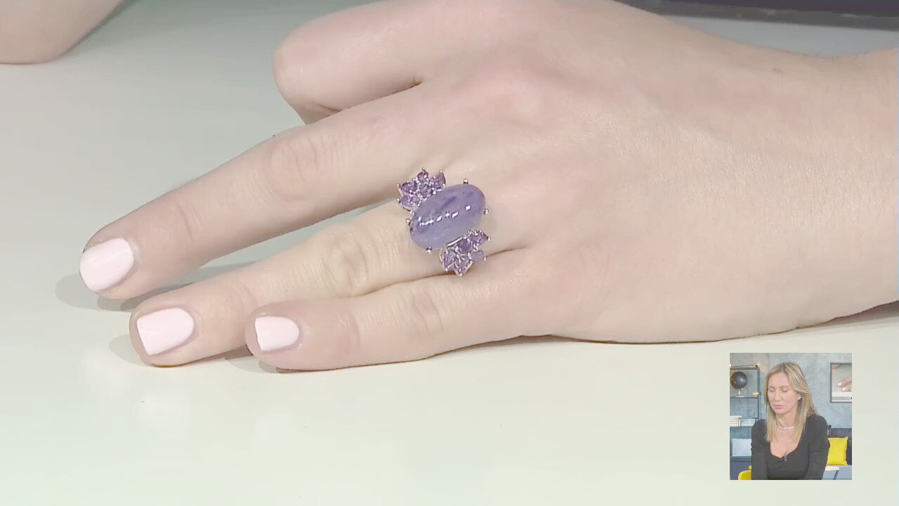 Video Anello in argento con Charoite