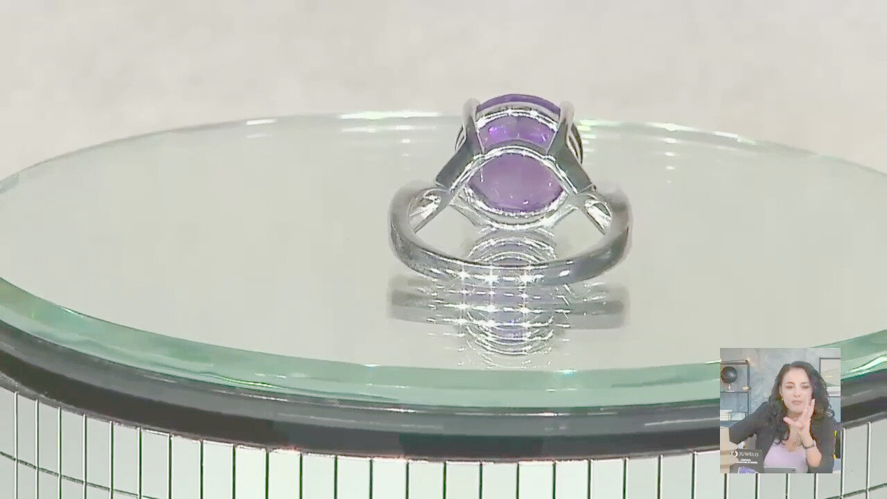 Video Anello in argento con Ametista Zambiana