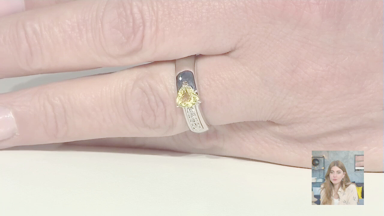 Video Anello in argento con Fluorite Gialla