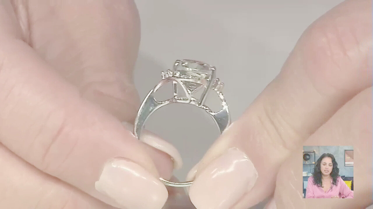 Video Anello in argento con Ametista Verde