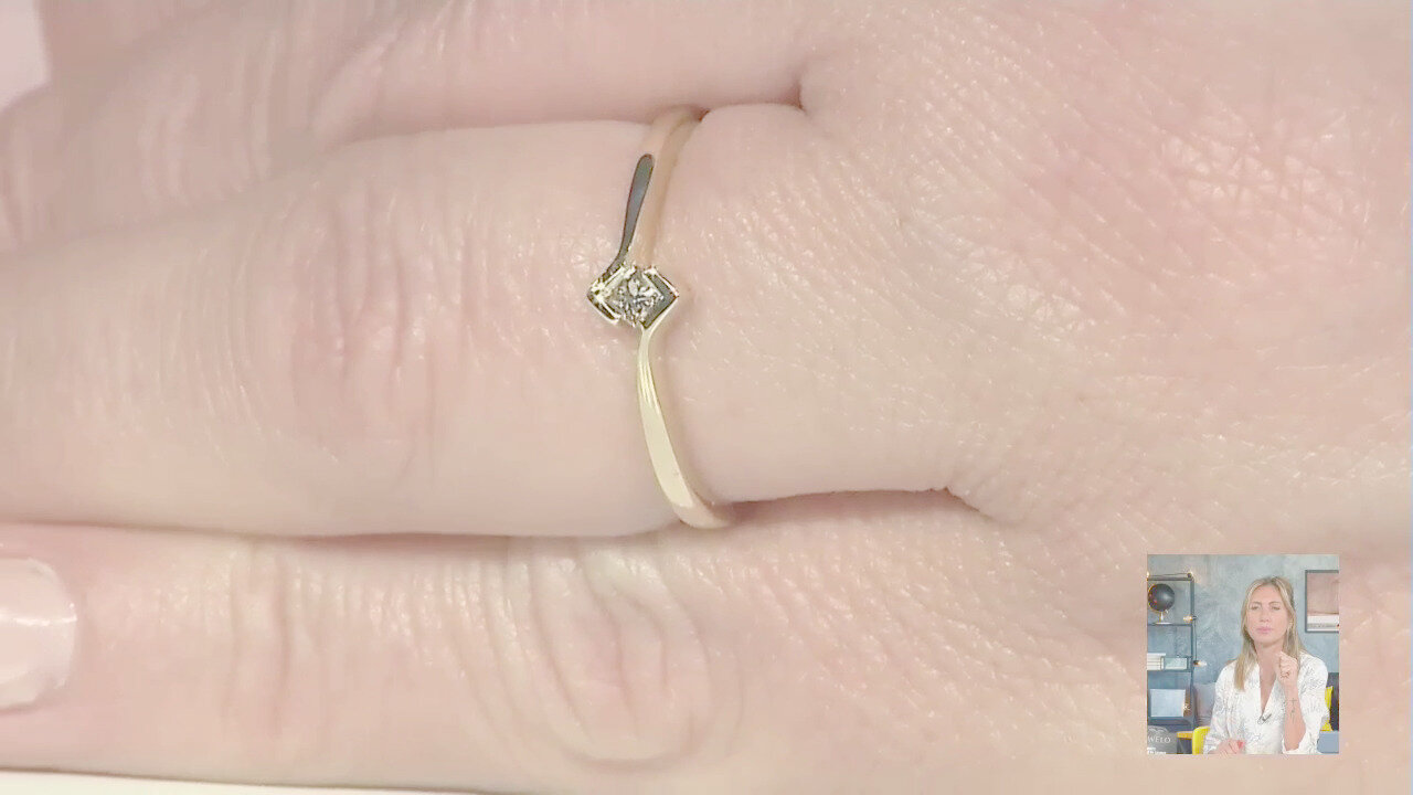 Video Anello in oro con Diamante Cioccolato I2