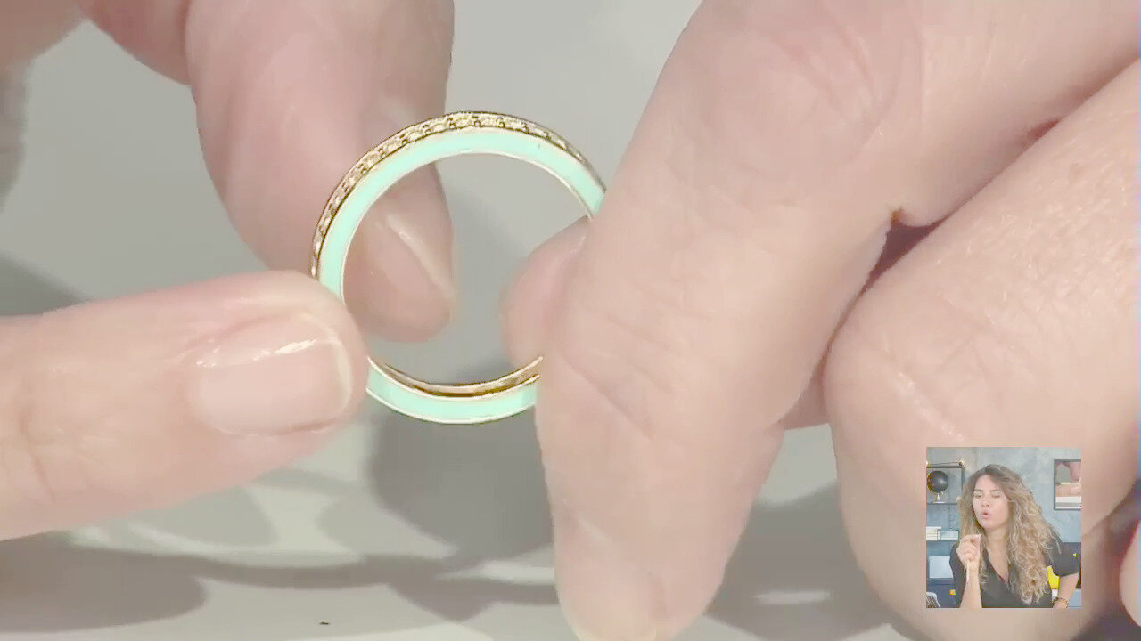 Video Anello in argento con Topazio Bianco (Adela Silber)