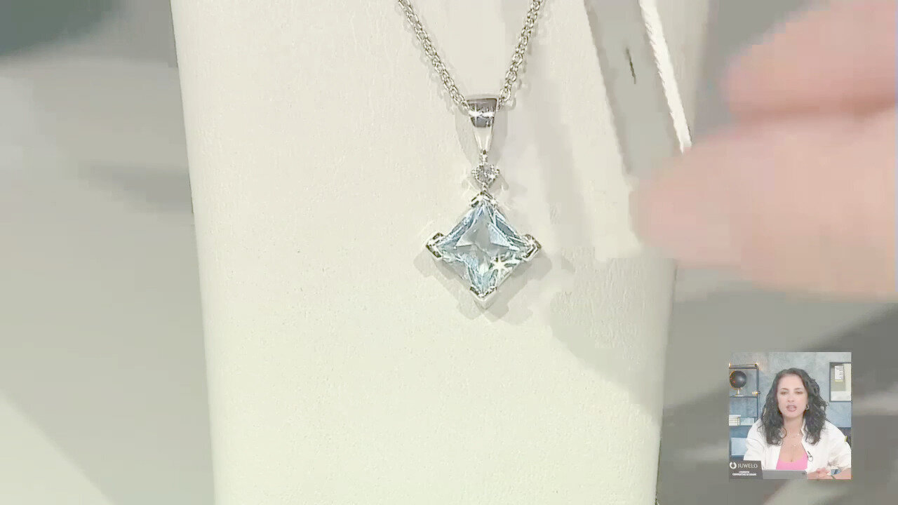 Video Collana in argento con Topazio Blu Cielo