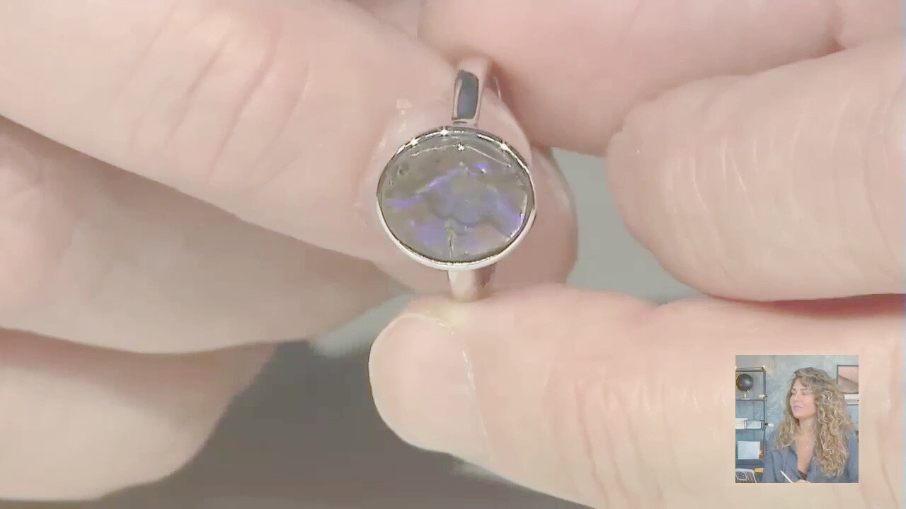 Video Anello in argento con Ammolite