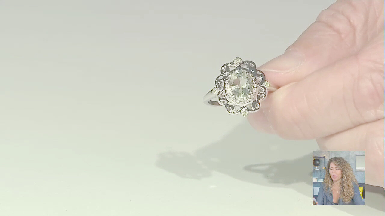 Video Anello in argento con Ametista Verde