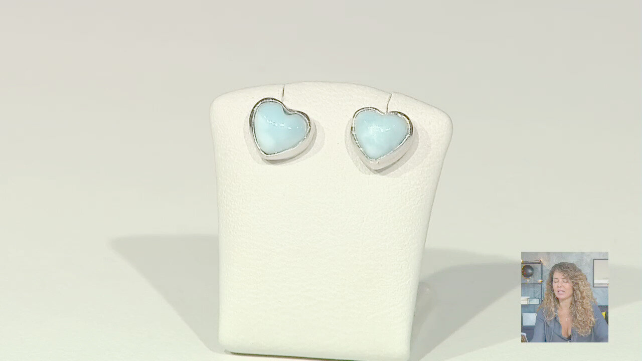 Video Orecchini in argento con Larimar