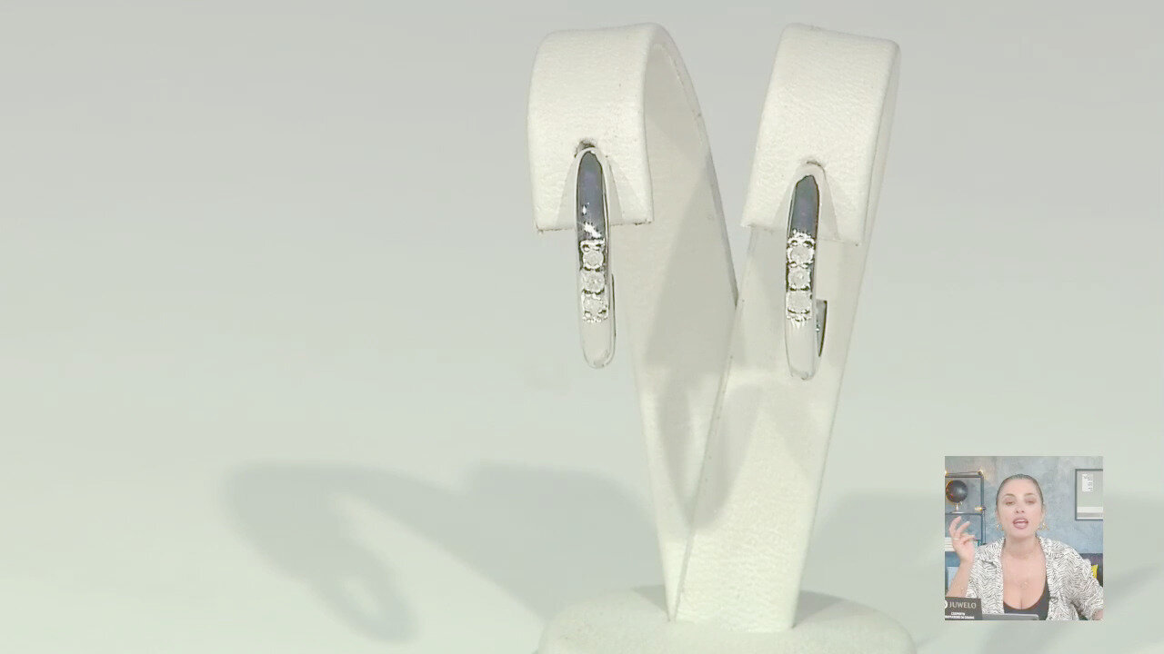 Video Orecchini in argento con Diamante I3 (H)