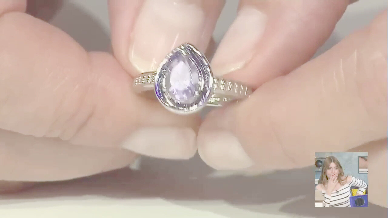 Video Anello in argento con Ametista Rose de France