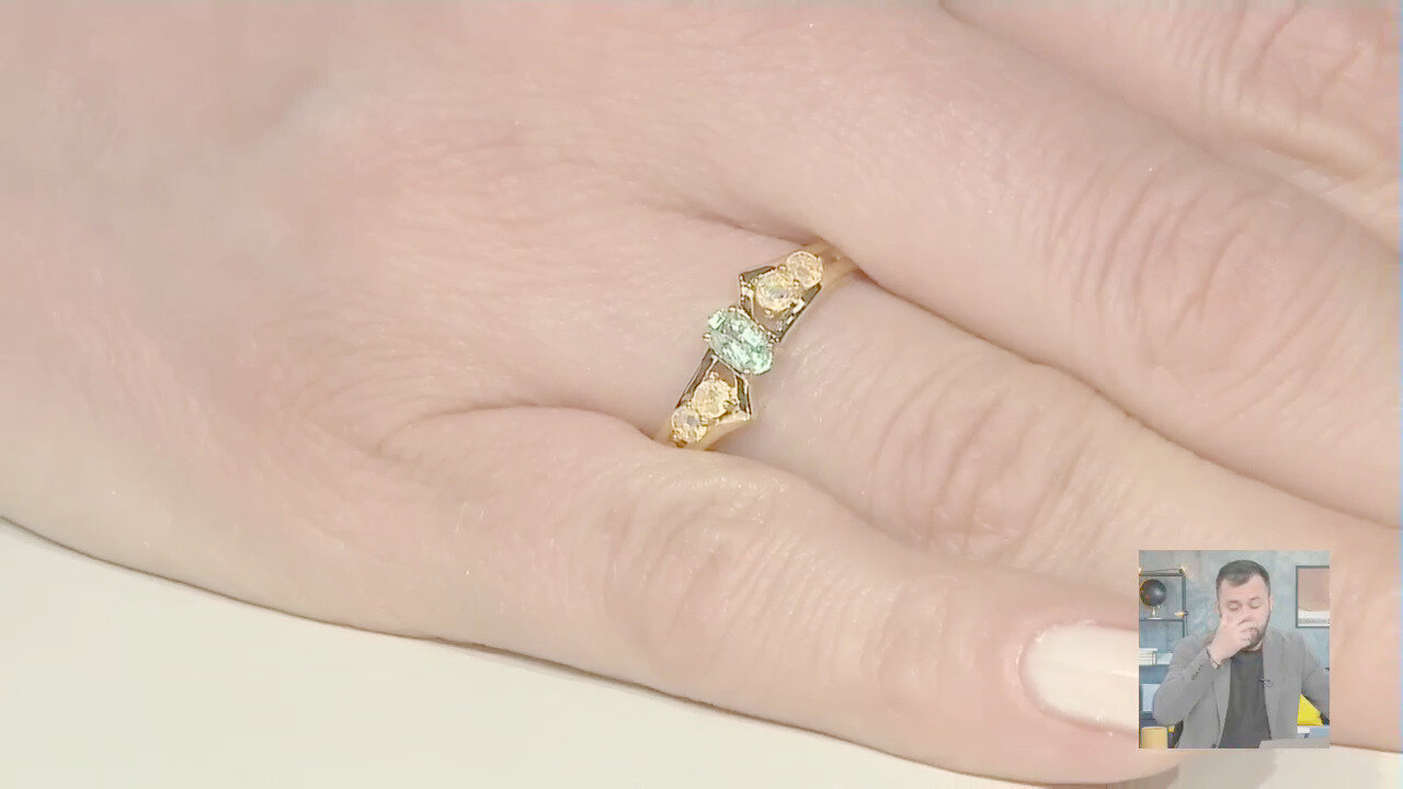 Video Anello in argento con Smeraldo Russo