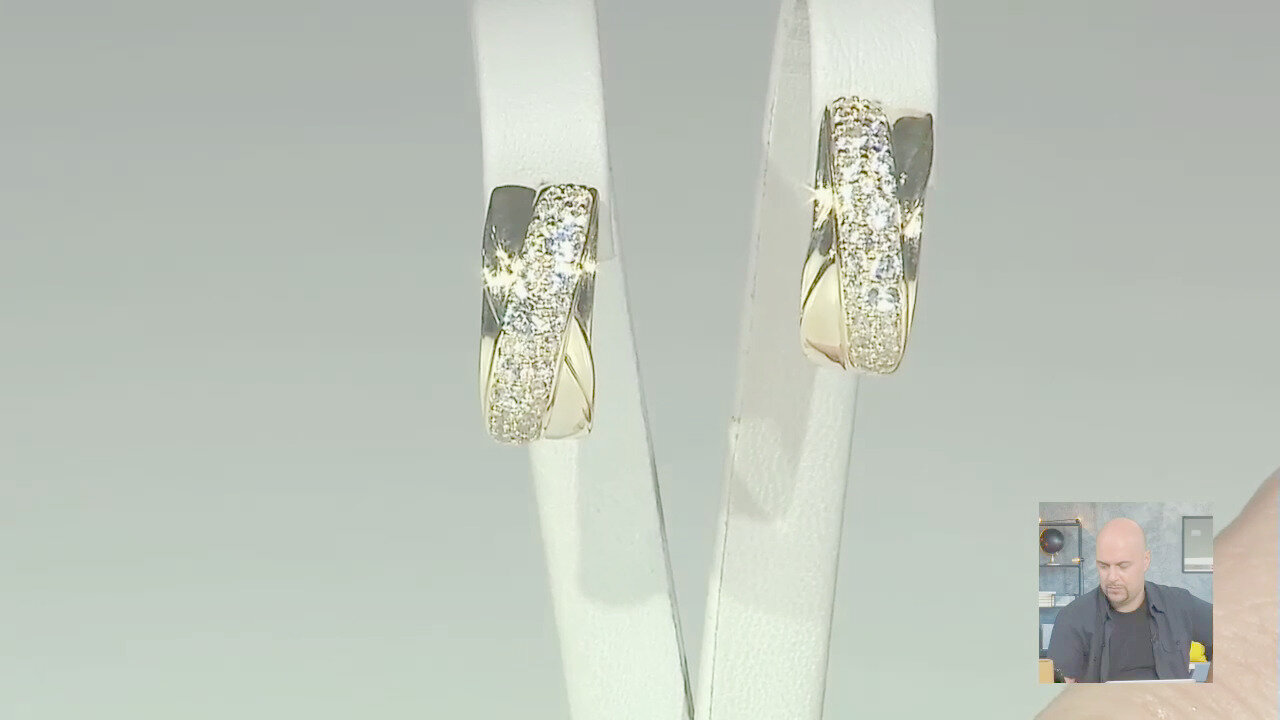 Video Orecchini in argento con Zircone (Adela Silber)