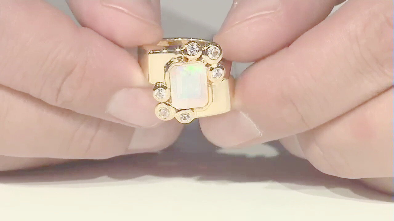 Video Anello in argento con Opale di Welo (de Melo)